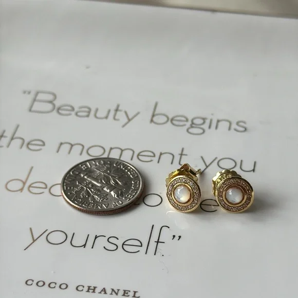 Ippolita Mother of Pearl Diamond 18k Mini Lollipop Stud Earrings - Picture 9 of 9